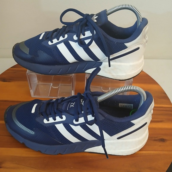 adidas Other - Adidas ZX 1K Boost Mens 7 Navy Blue Running Shoes Sneakers H68719